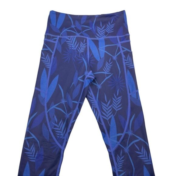 ZYIA ACTIVE Azul Paradise Hi-Rise Capri Legging Sz 2 Leaf Print - Picture 5 of 8